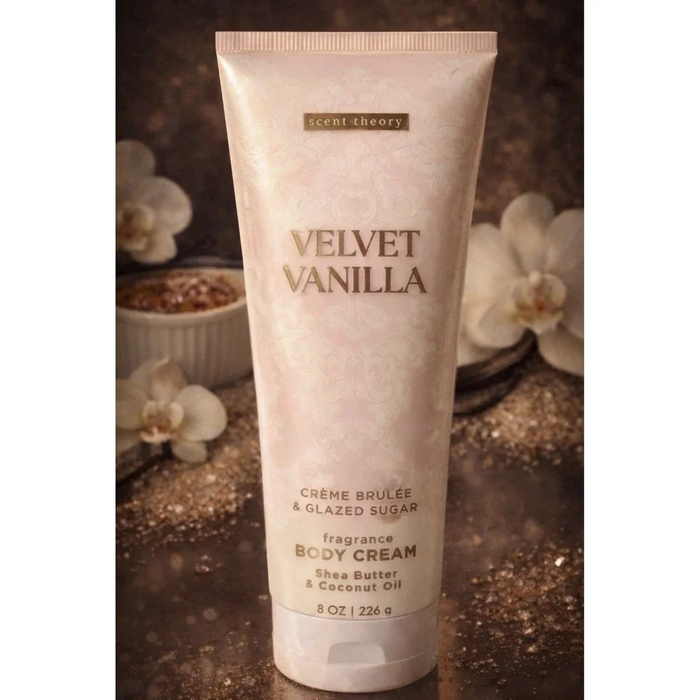 Scent Theory Velvet Vanilla Crème Brûlée Glazed Sugar Fragrance Cream Lotion 8oz